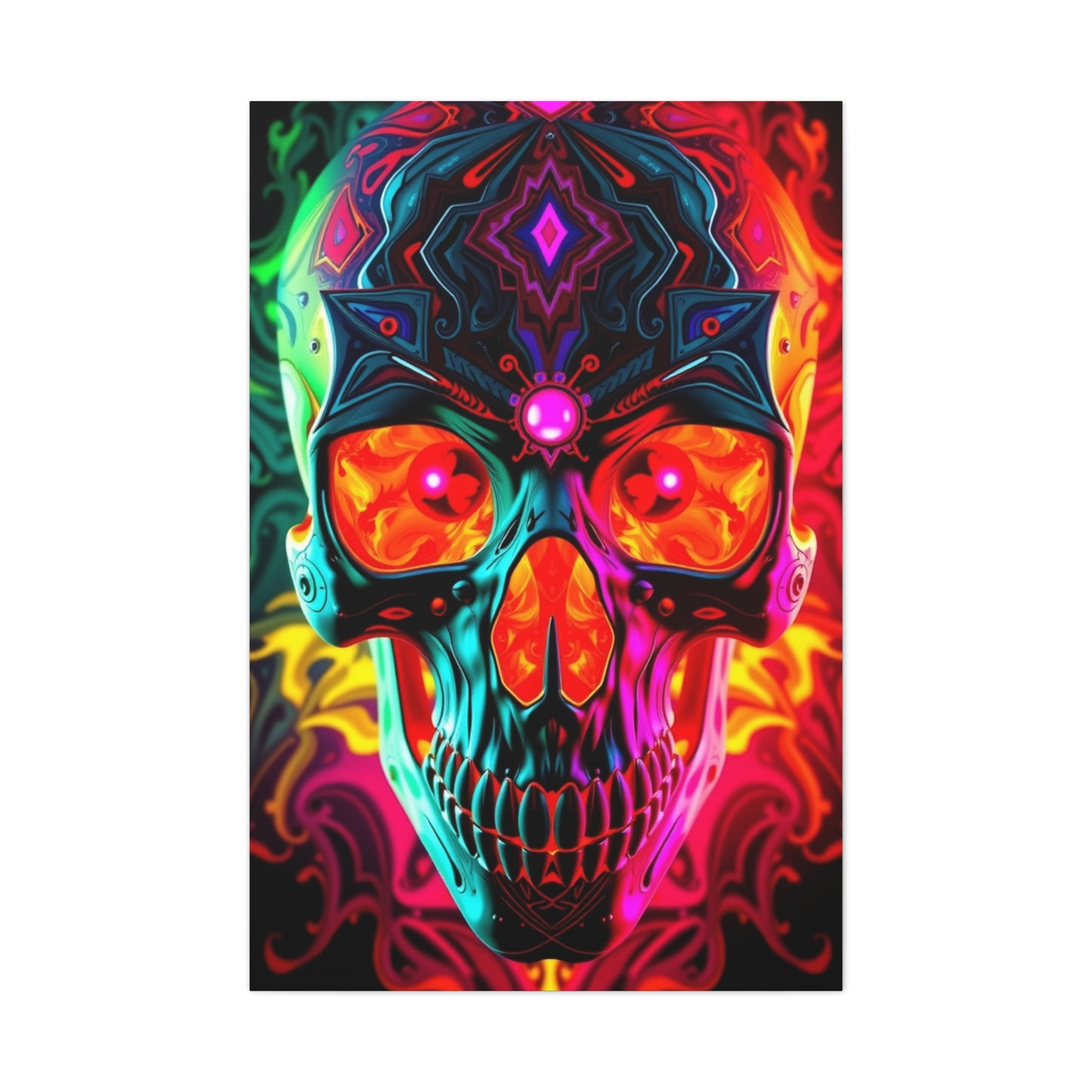 Supreme Art Of 3D Trippy Skull Art By Ali Gulec Art Collection Wall Art & Canvas Print