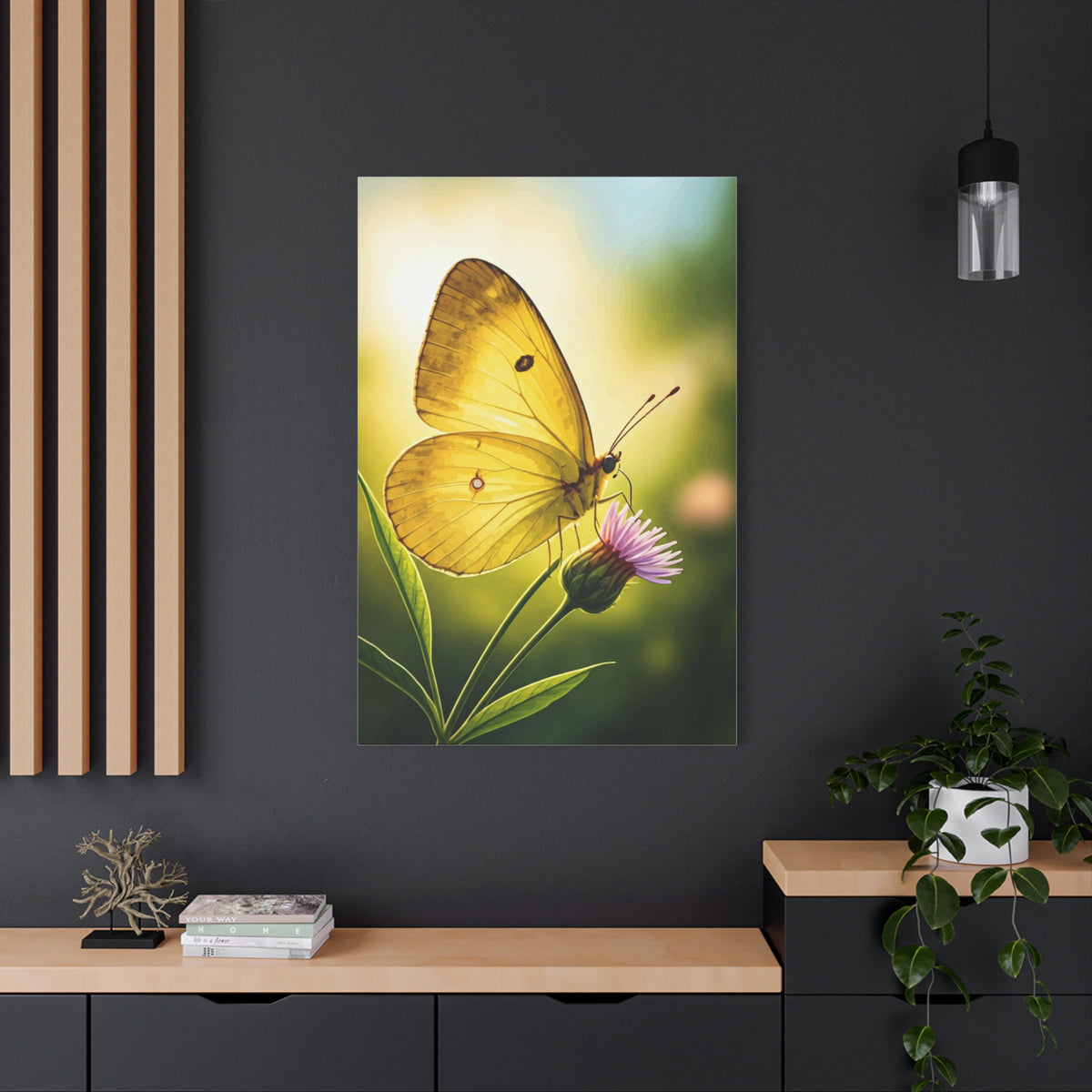 Golden Light Butterfly Close-Up Wall Art & Canvas Prints