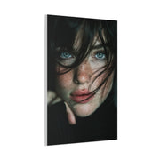 Wind-Swept Freckled Muse Portrait Wall Art & Canvas Print
