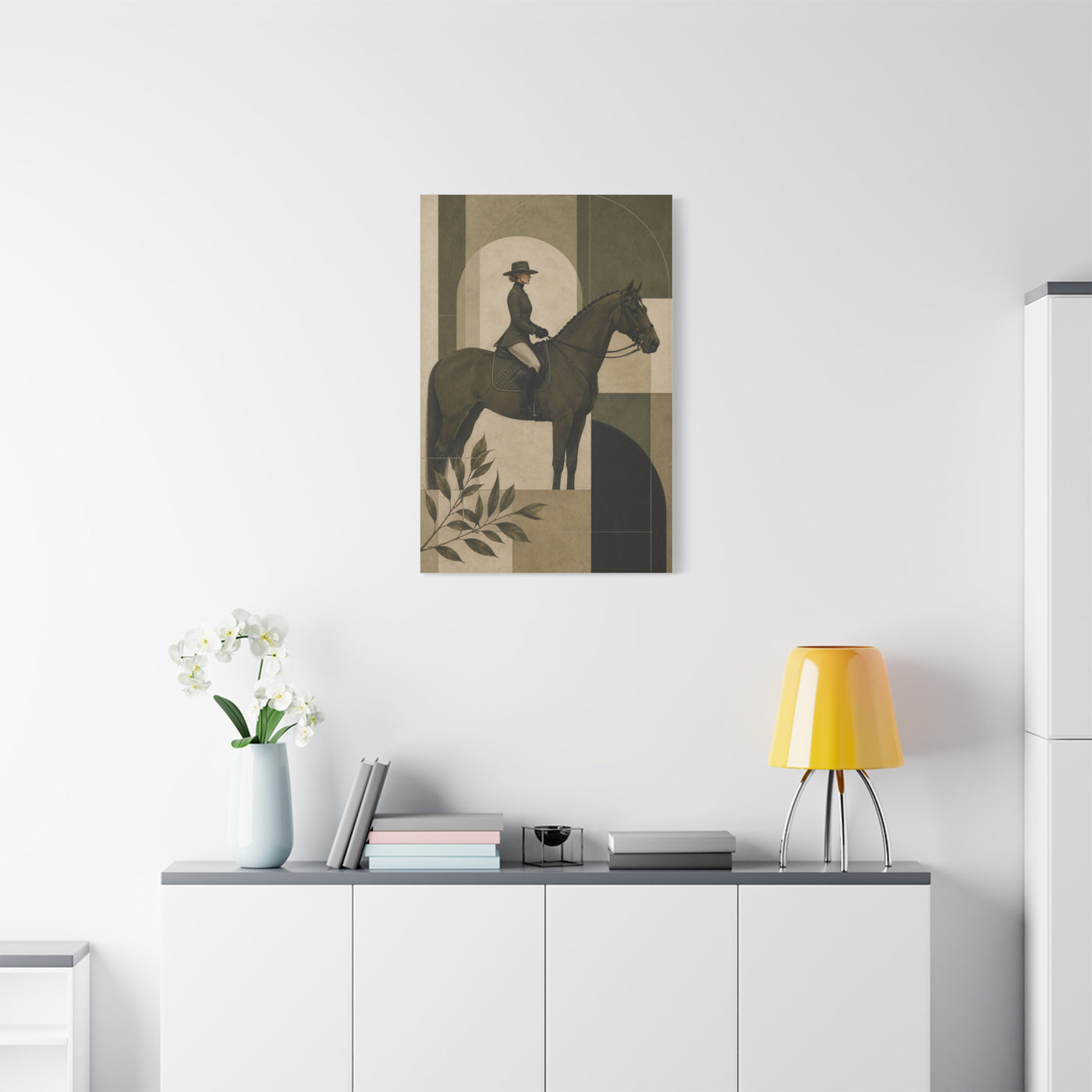 Equestrian Editorial Profile Composition Wall Art & Canvas Print