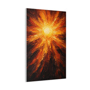 Radiant Solar Burst Impasto Wall Art & Canvas Print