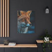 Rain-Soaked Fox Twilight Portrait Wall Art & Canvas Print