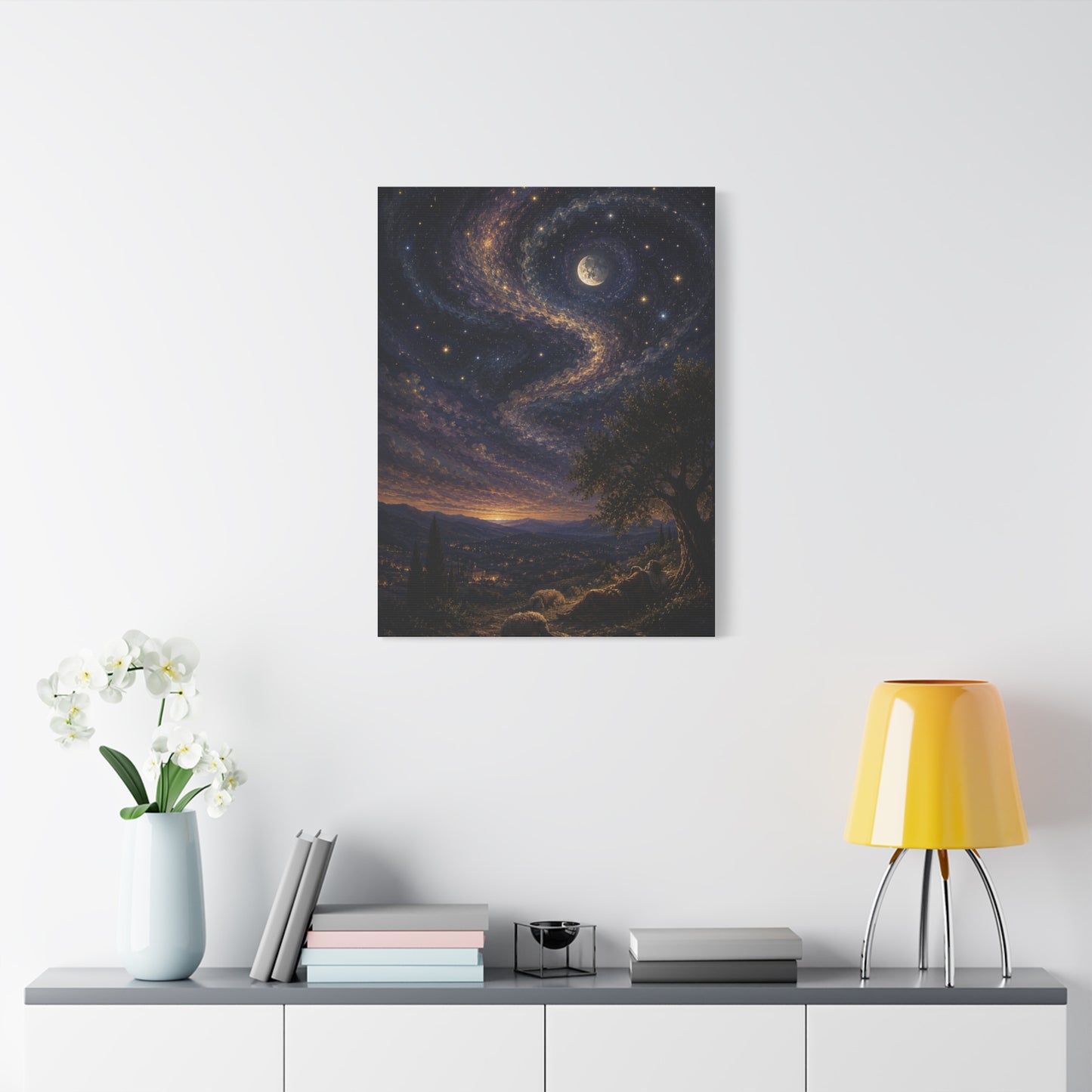 Psalm 8 Celestial Wonder Scripture Wall Art & Canvas Print