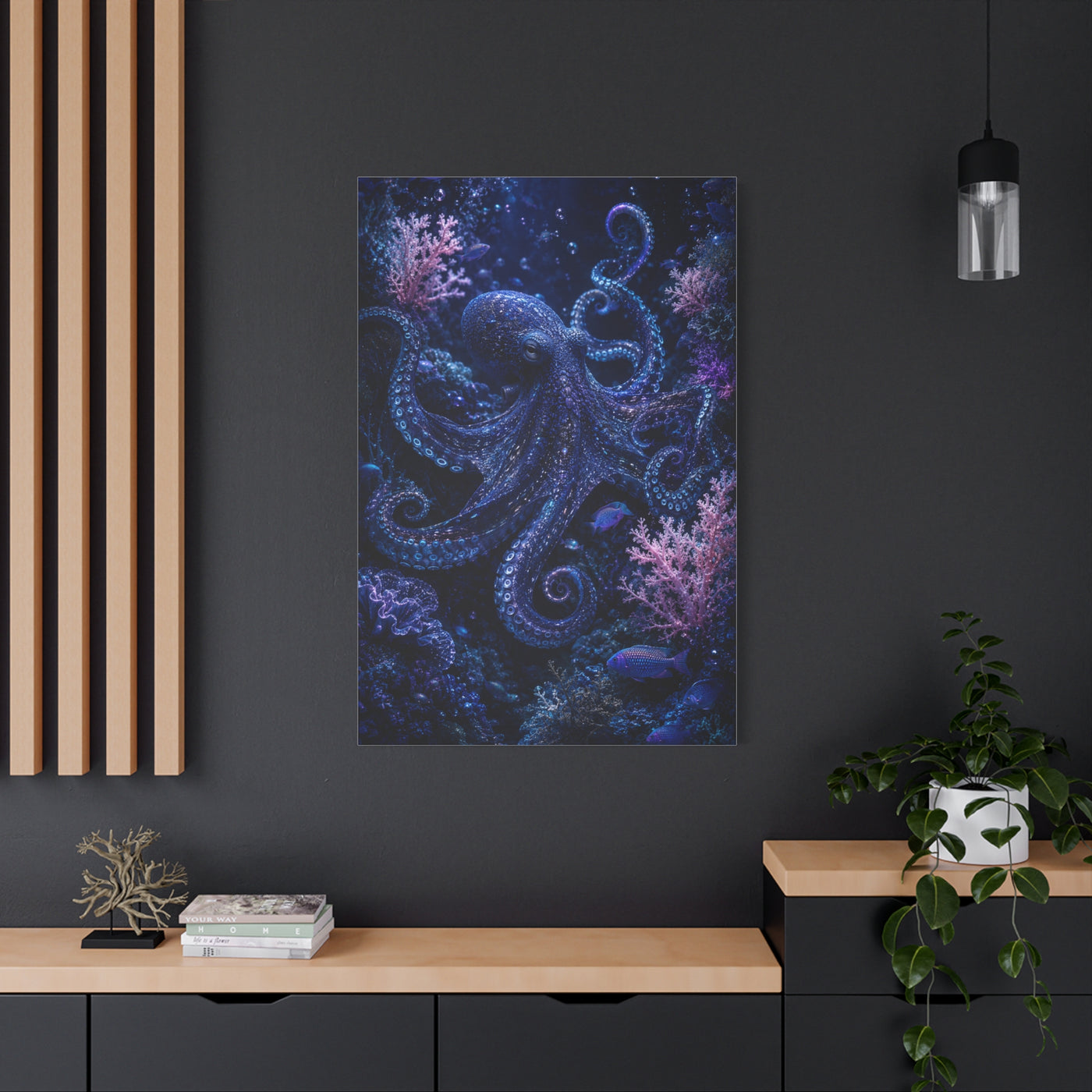 Deep Ocean Octopus Fantasy Tropical Wall Art & Canvas Print