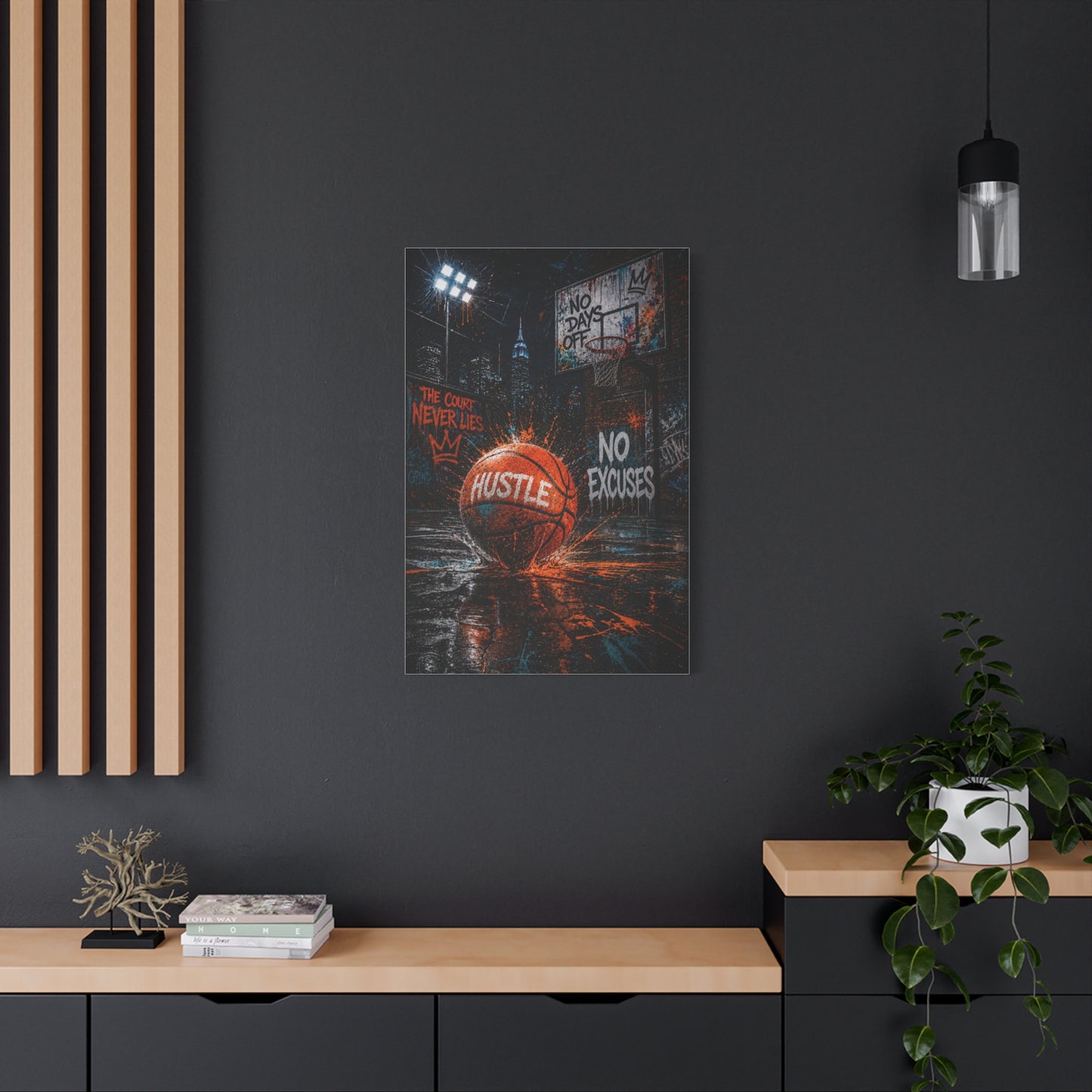 Street Basketball Hustle Graffiti Street Wall Art & Canvas Print