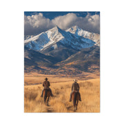 Frontier Riders in the Golden Valley Wall Art & Canvas Print