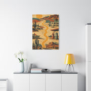 Retro Desert Highway Americana Collage Wall Art & Canvas Print