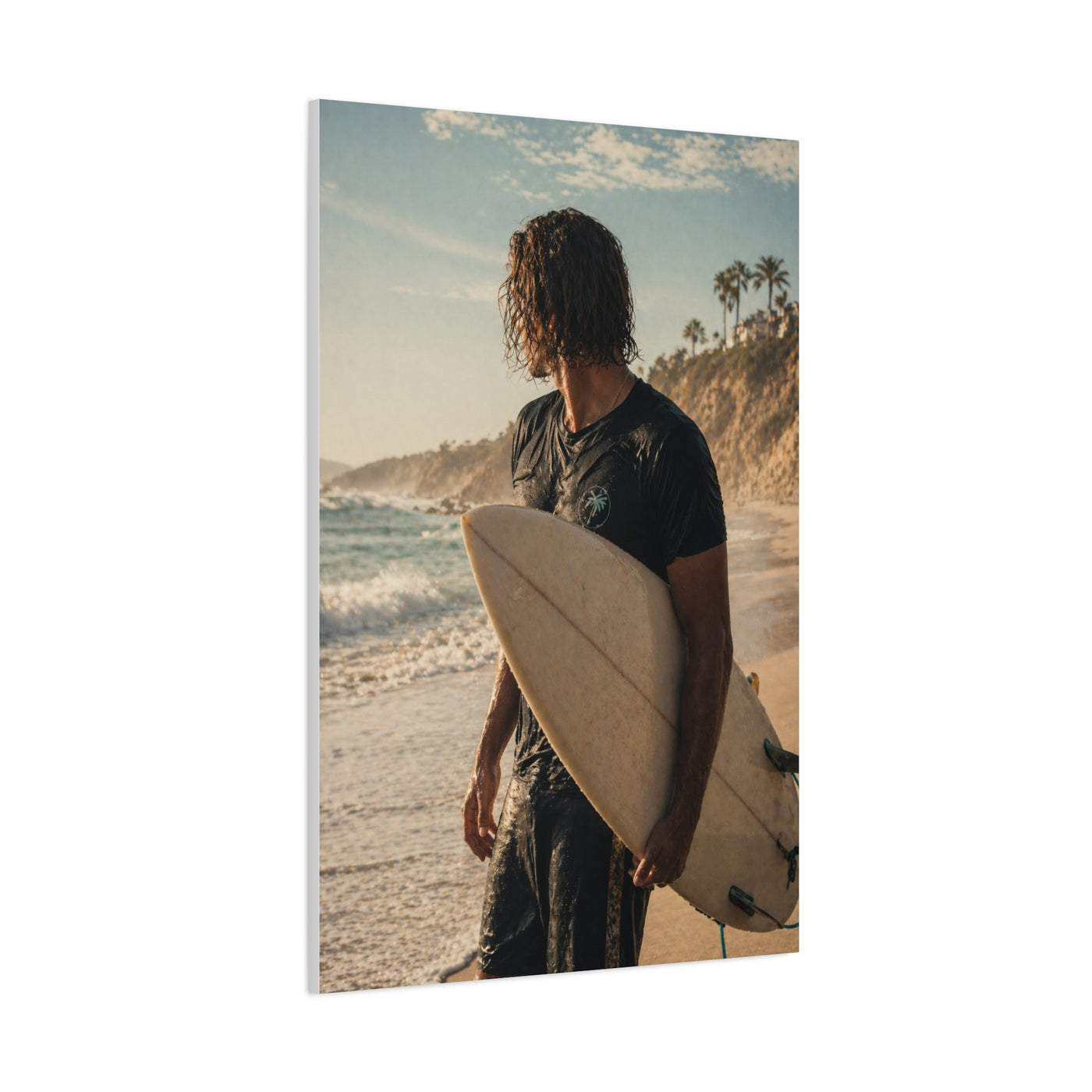 Coastal Surf Reflection Portrait Wall Art & Canvas Print