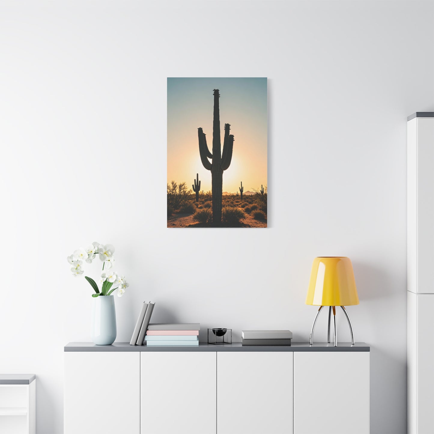 Sunset Saguaro Silhouette Wall Art & Canvas Prints