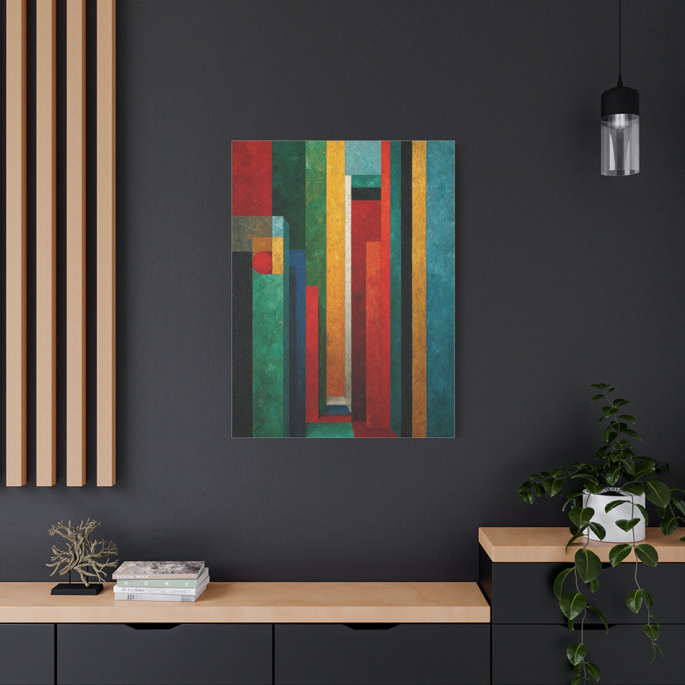 Industrial Architectural Color Block Wall Art & Canvas Print