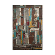 Mid-Century Modern Muted Geometric Color Block Wall Art & Canvas Print