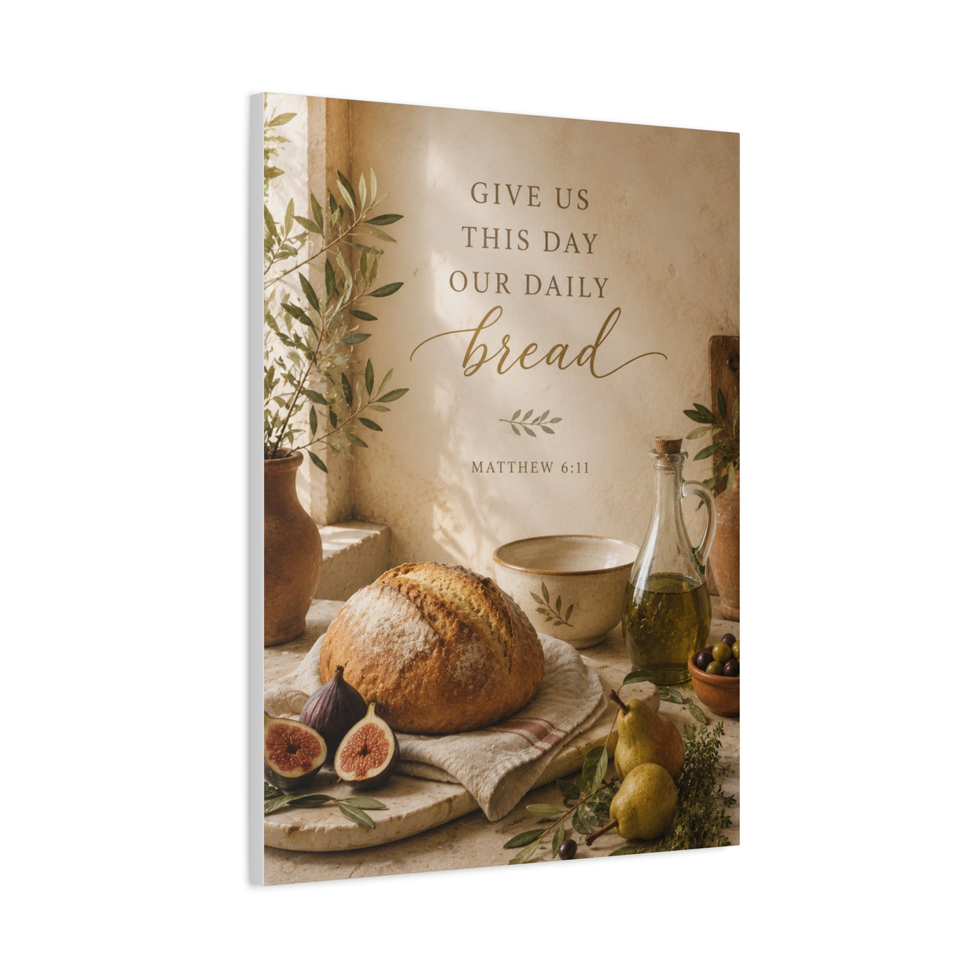 Give Us This Day Our Daily Bread Scripture Wall Art & Canvas Print