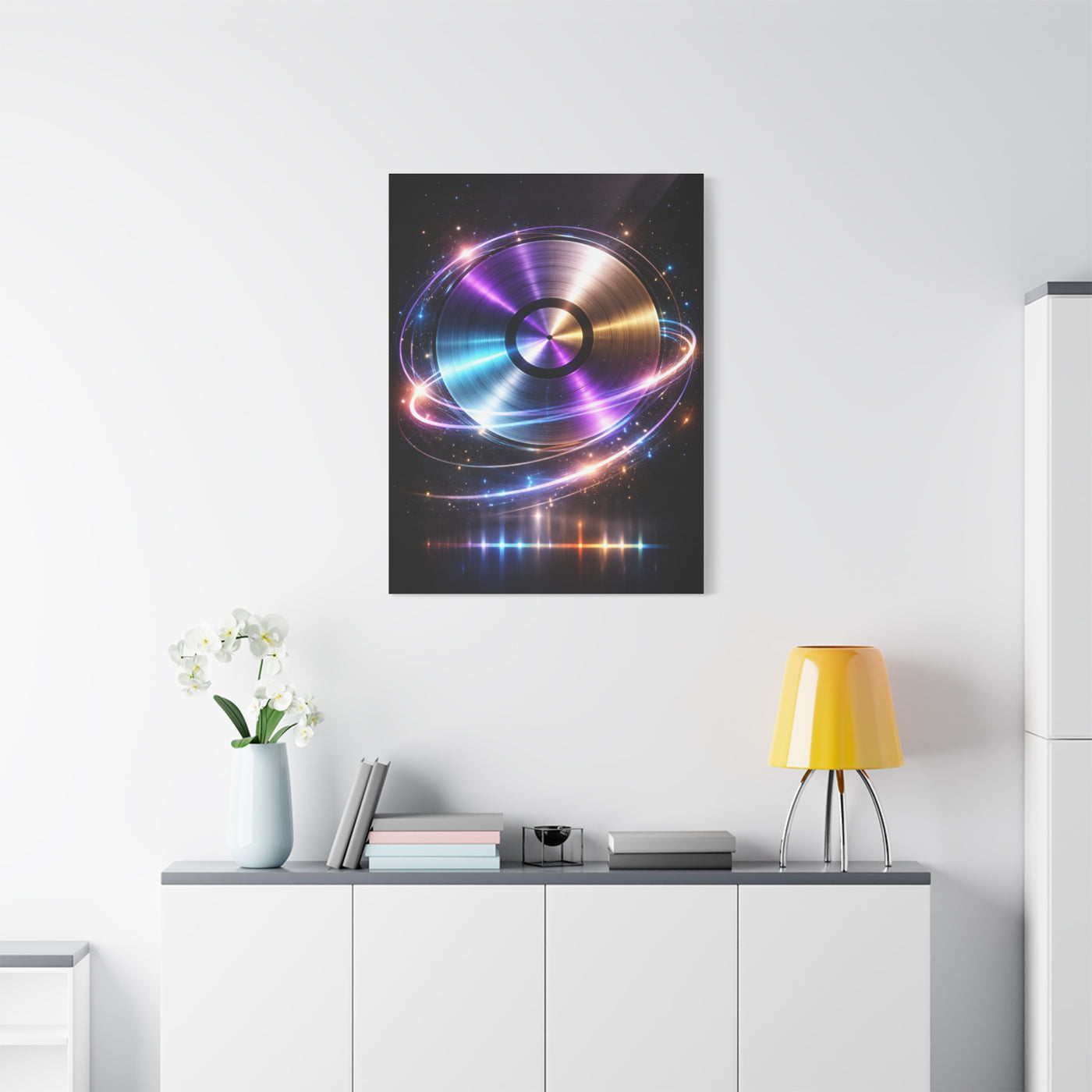 Cosmic Vinyl Orbit Wall Art & Canvas Print