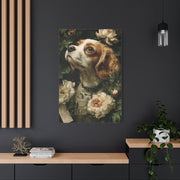Cavalier King Charles Spaniel Rose Garden Portrait Wall Art & Canvas Print