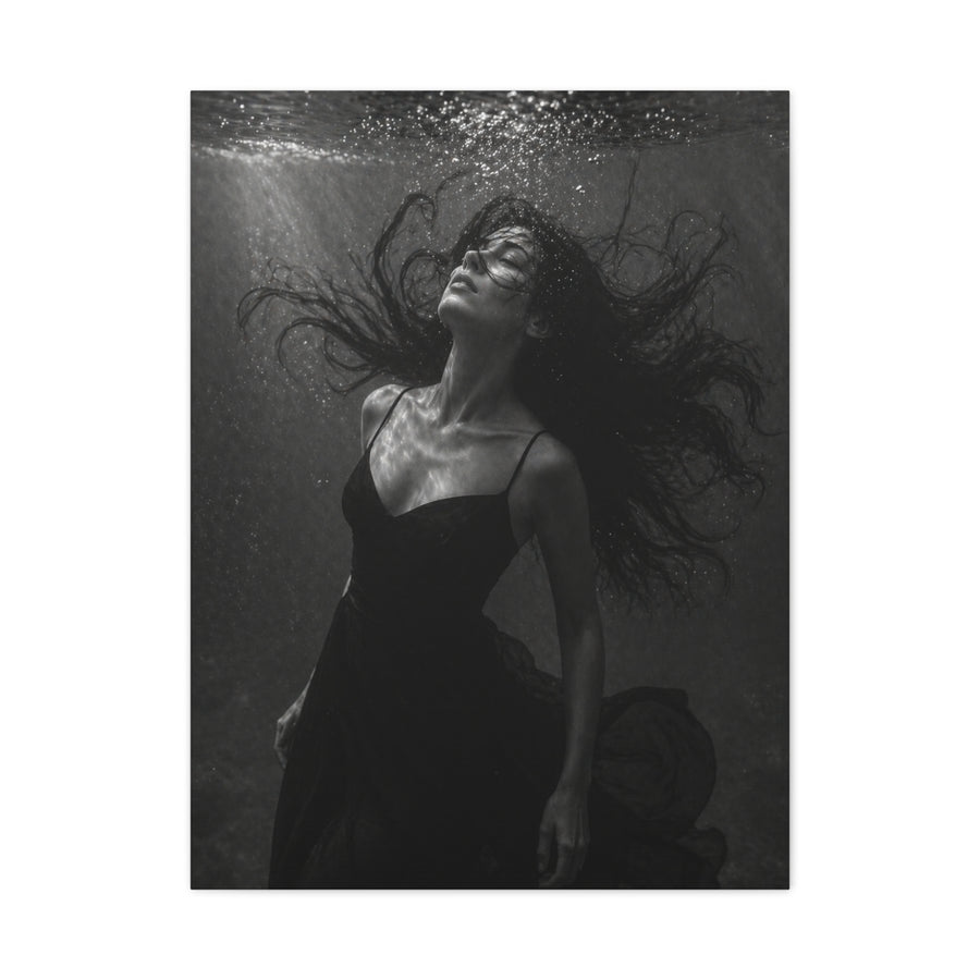 Submerged Black and White Portrait Wall Art & Canvas Print