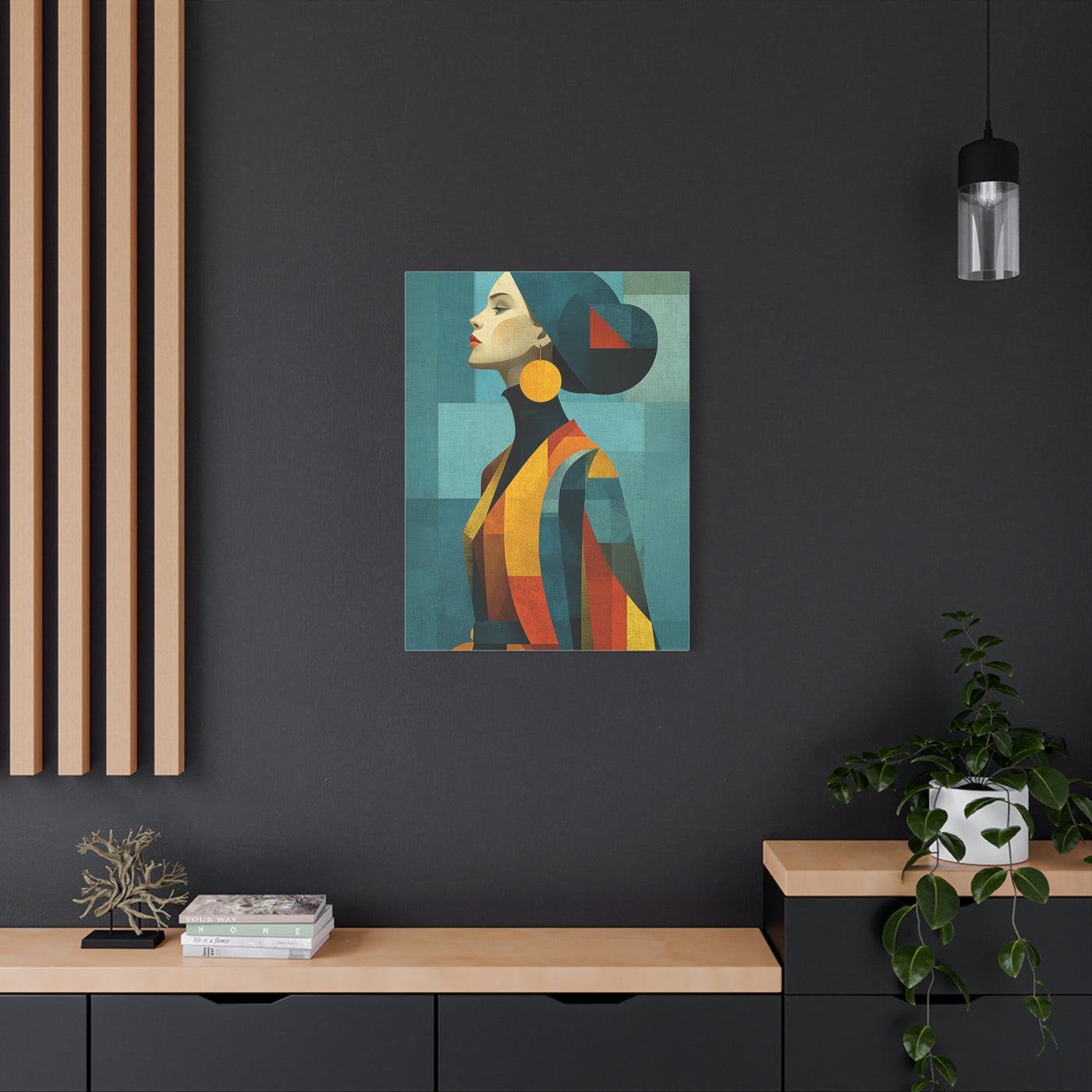 Geometric Fashion Portrait Elegance Wall Art & Canvas Print
