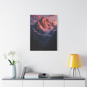 Rose Alpenglow Mountain Face Wall Art & Canvas Print