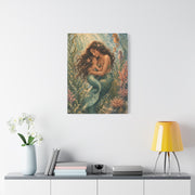 Mother and Child Mermaid Embrace Wall Art & Canvas Print