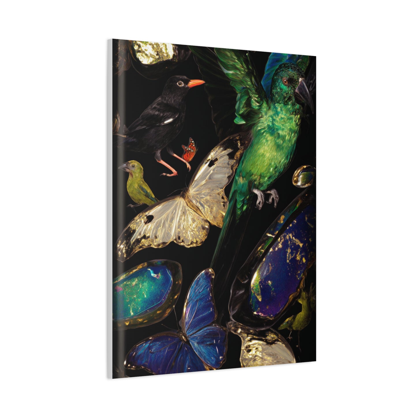 Jewel Tone Birds and Butterflies Wall Art & Canvas Print