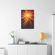 Radiant Solar Burst Impasto Wall Art & Canvas Print