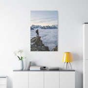 High Altitude Cloud Sea & Hiker Wall Art & Canvas Print