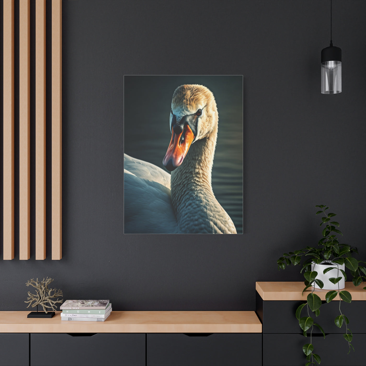 Serene Swan Reflection Wall Art & Canvas Prints