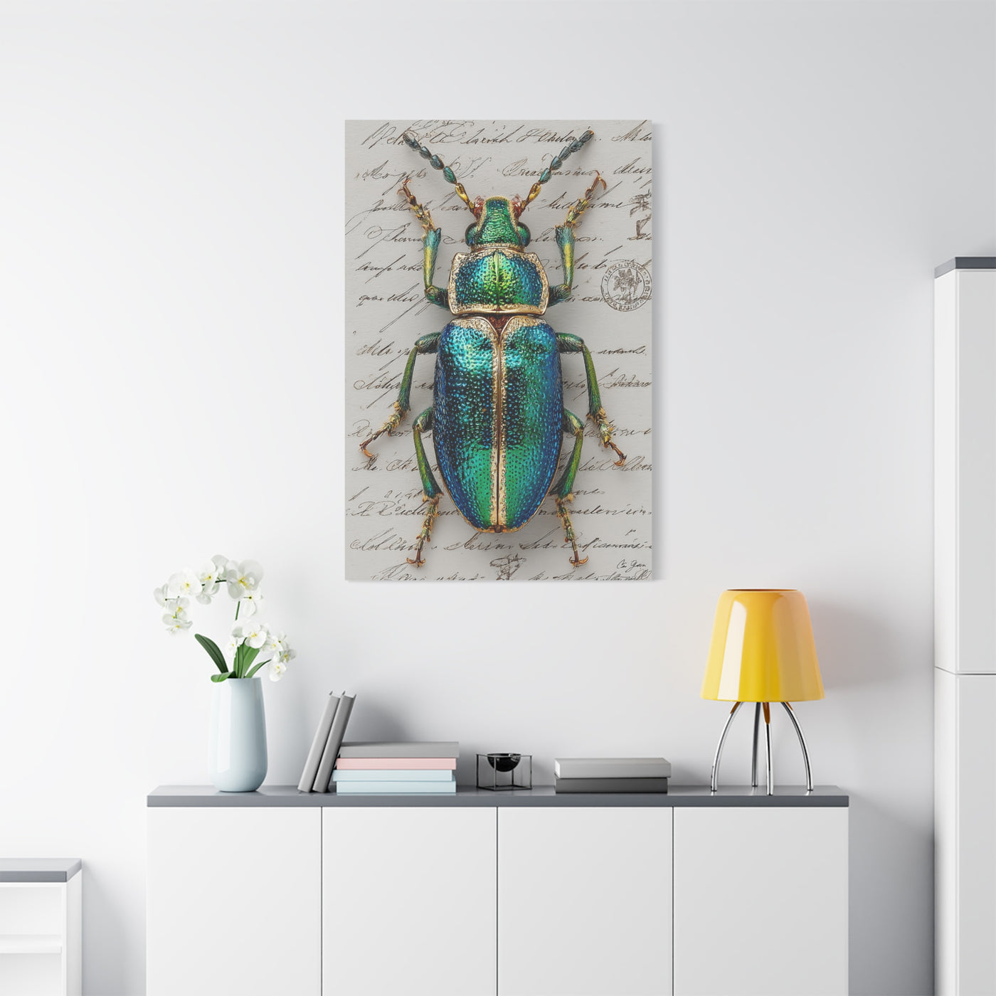 Emerald Beetle Natural History Wall Art & Canvas Print