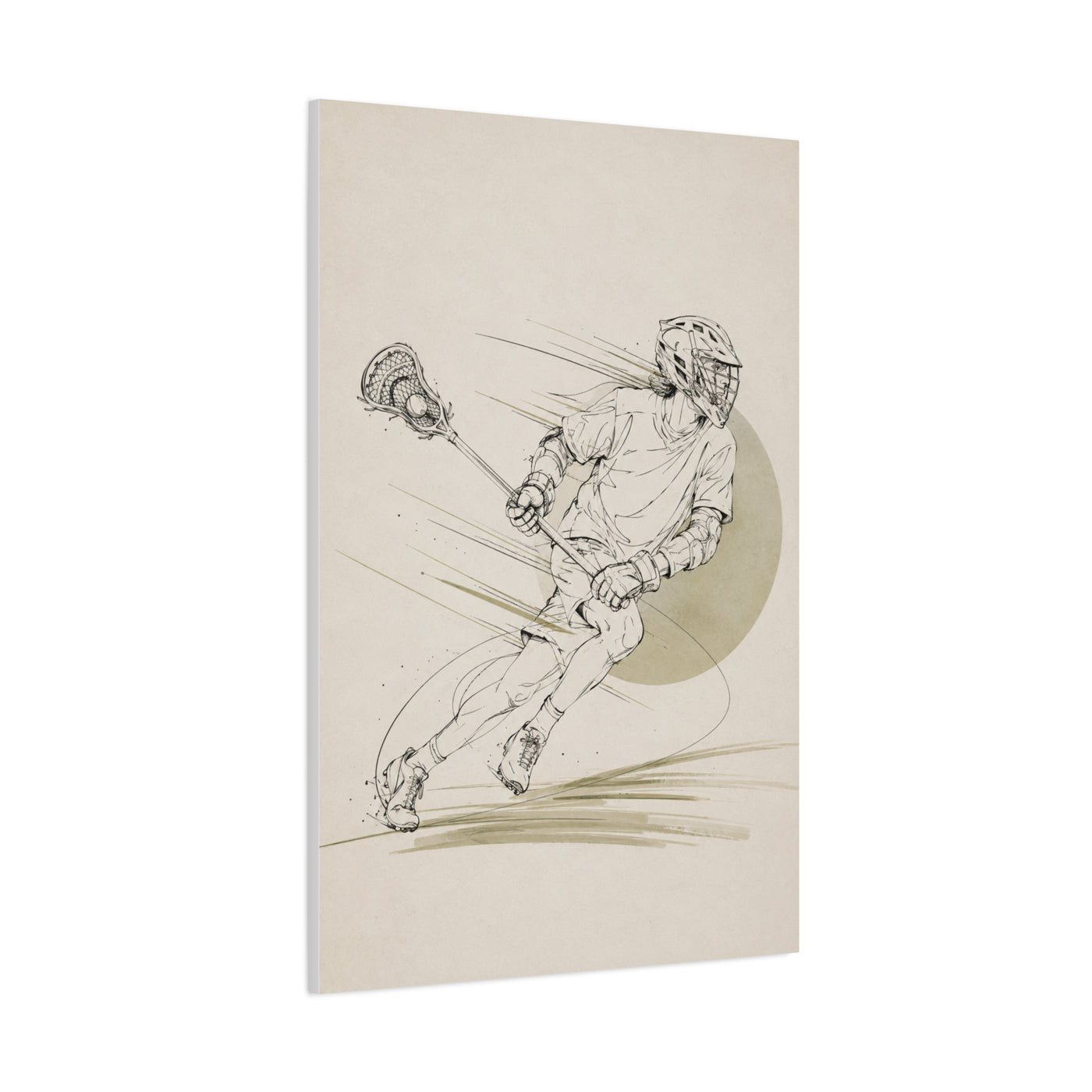 Minimal Lacrosse Motion Sports Wall Art & Canvas Print