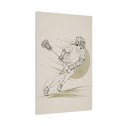 Minimal Lacrosse Motion Sports Wall Art & Canvas Print