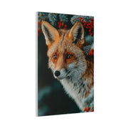 Winter Berry Fox Portrait Wall Art & Canvas Print