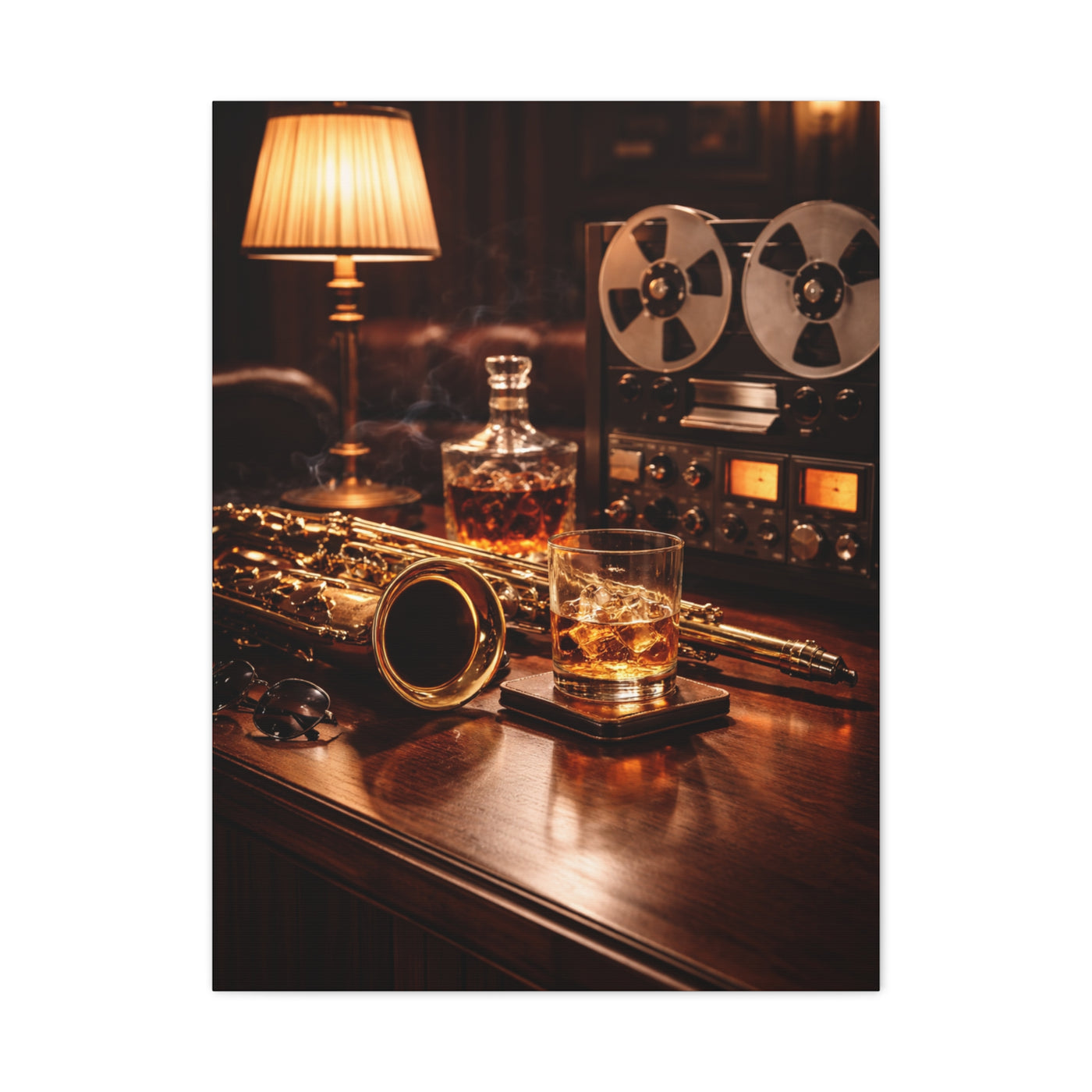 Luxury Jazz Lounge Still Life Wall Art & Canvas Print