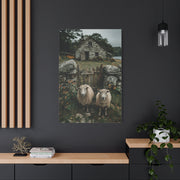 Sheep at Farmhouse Gate Wall Art & Canvas Print