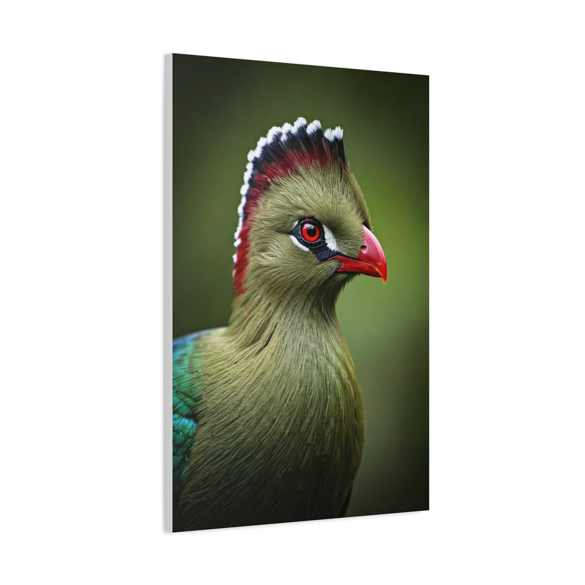 Emerald Crested Turaco Portrait Wall Art & Canvas Prints