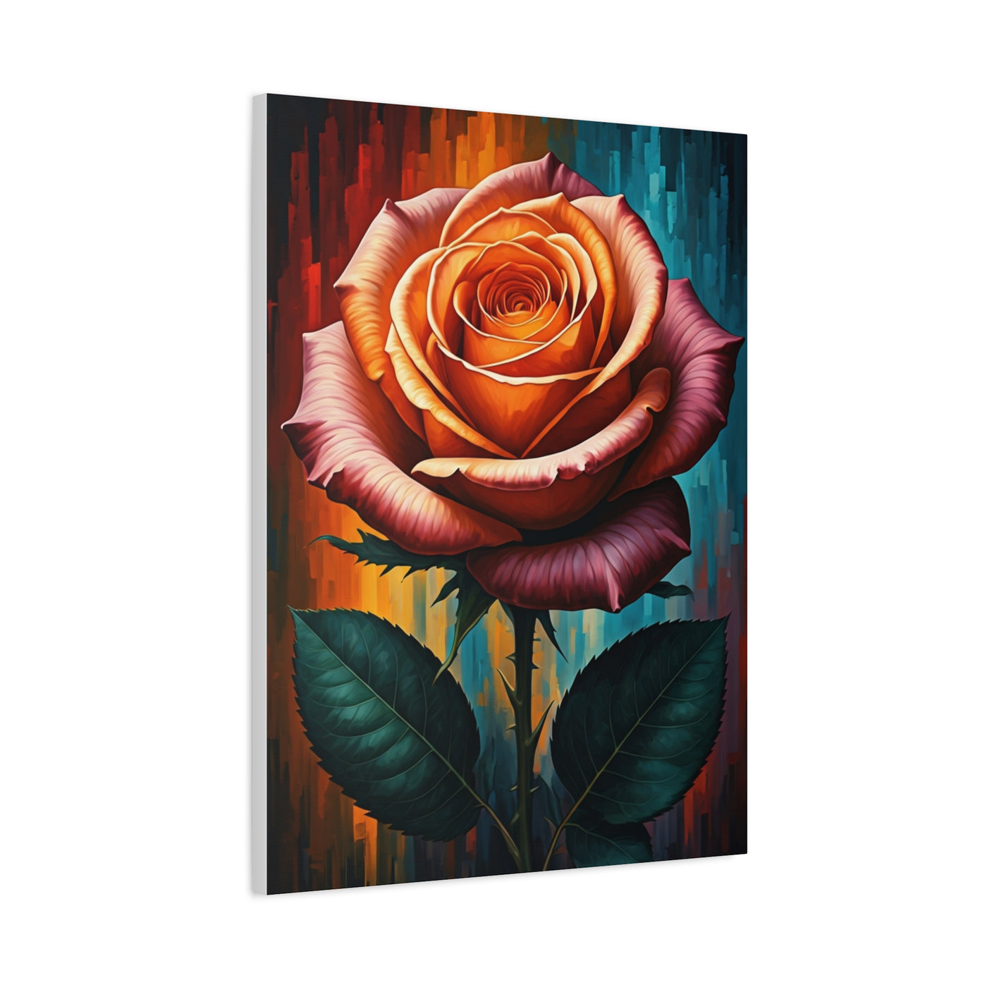 Golden Ember Rose Wall Art & Canvas Print