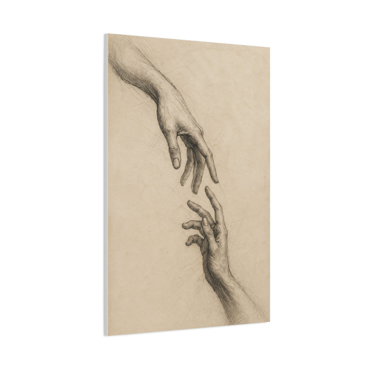 Expressive Hands Charcoal Study Wall Art & Canvas Print