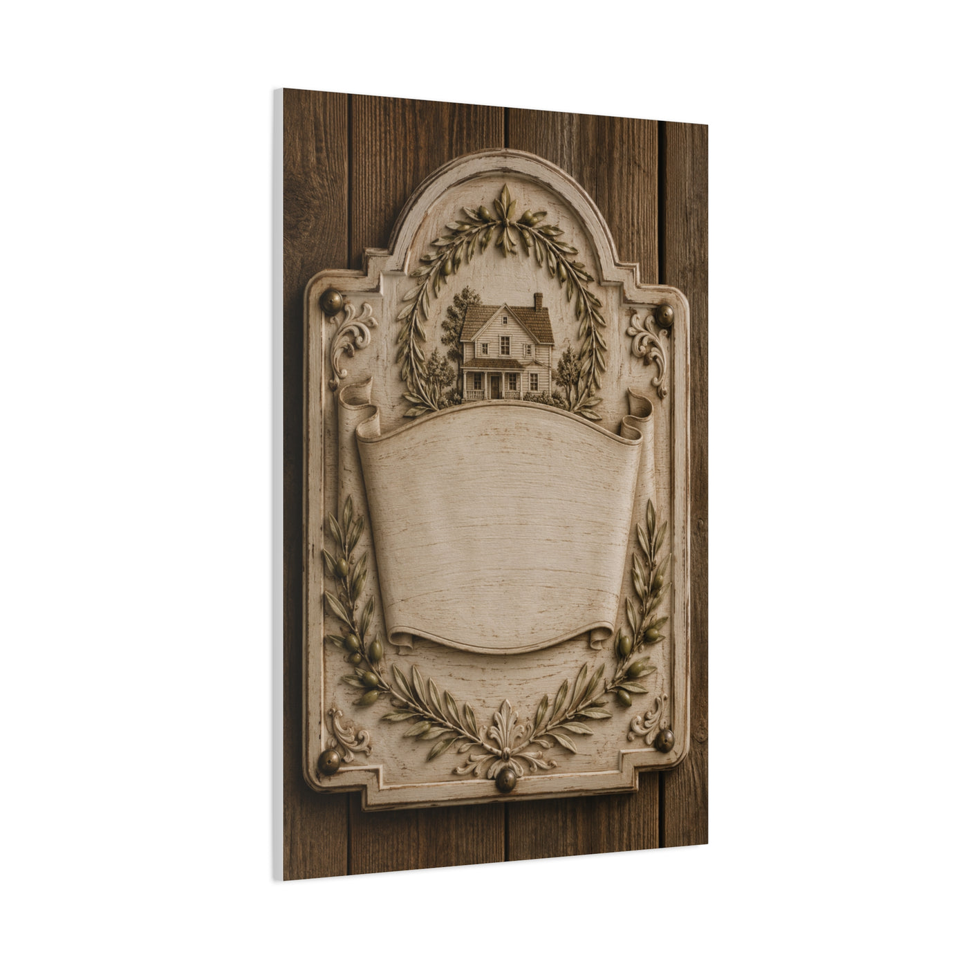 Home Blessing Carved Scripture Plaque Wall Art & Canvas Print