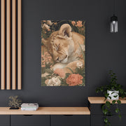Lion Cub Floral Dream Portrait Wall Art & Canvas Print