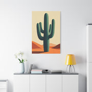 Minimalist Desert Saguaro Landscape Illustration Wall Art & Canvas Prints