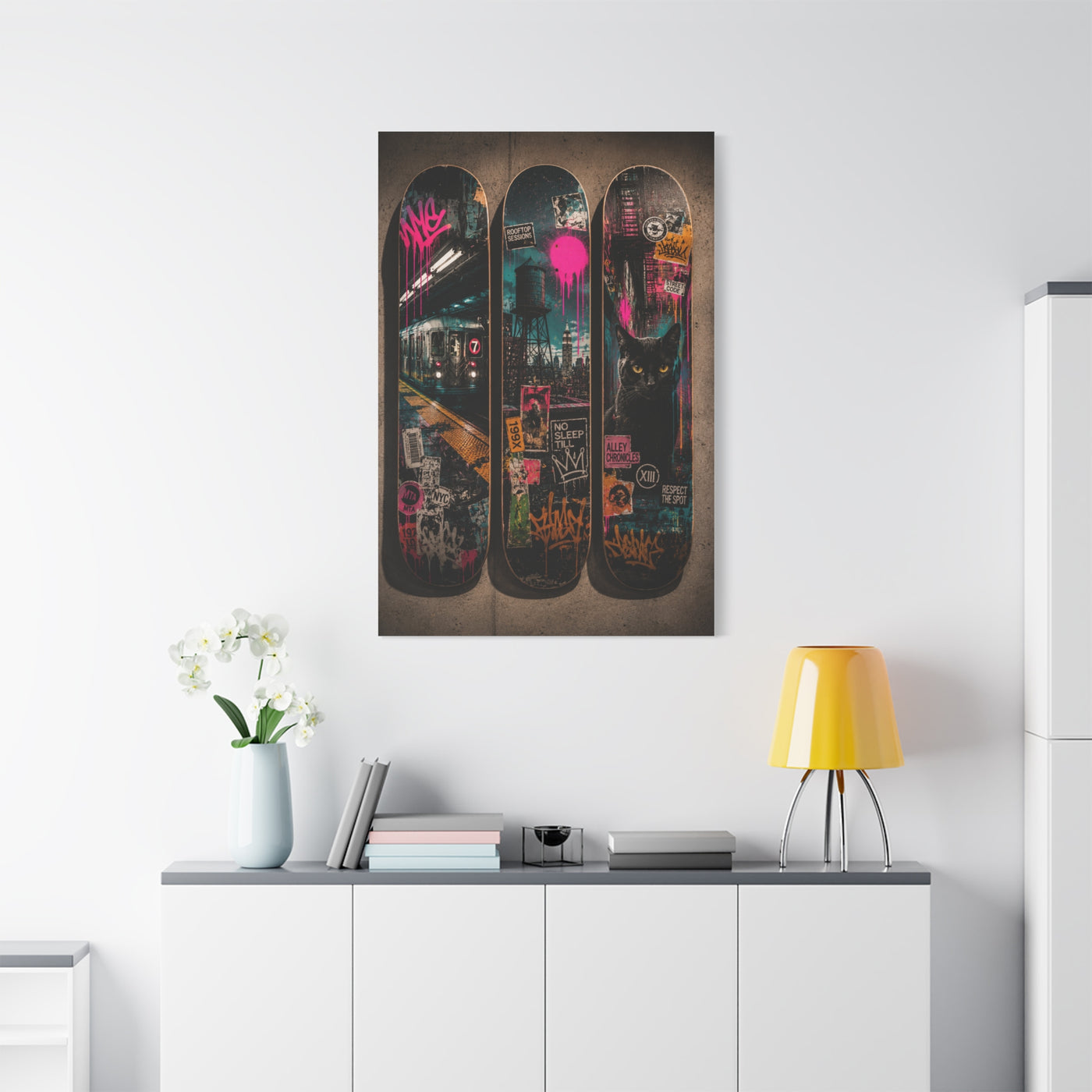 Street Culture Skateboard Deck Collection Street Wall Art & Canvas Print