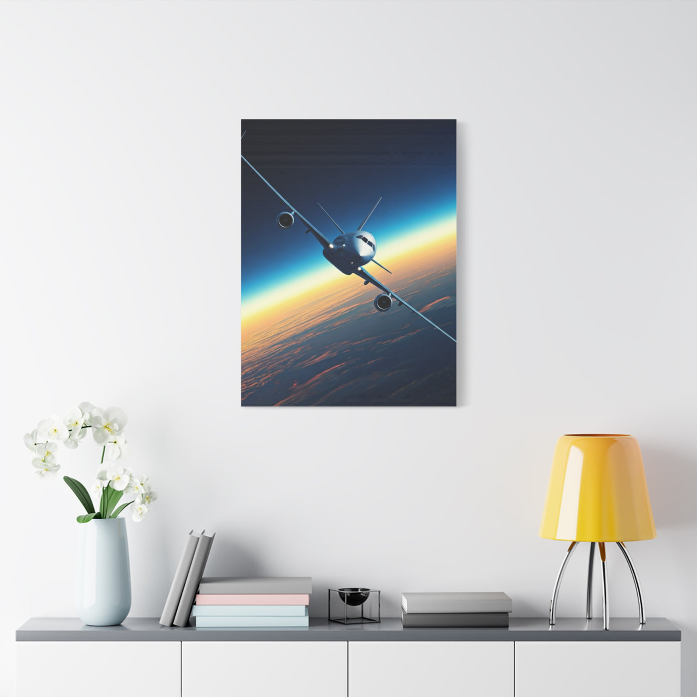 Sunset Jet Flight Path Wall Art & Canvas Prints