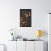 Romantic Candlelit Rose Still Life Wall Art & Canvas Print
