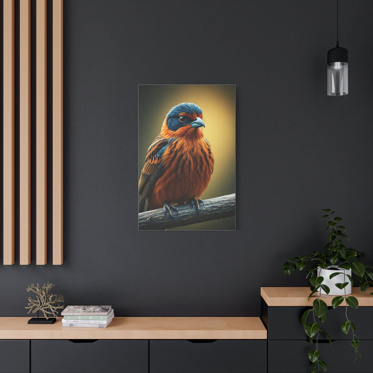 Golden Chest Songbird Portrait Wall Art & Canvas Prints