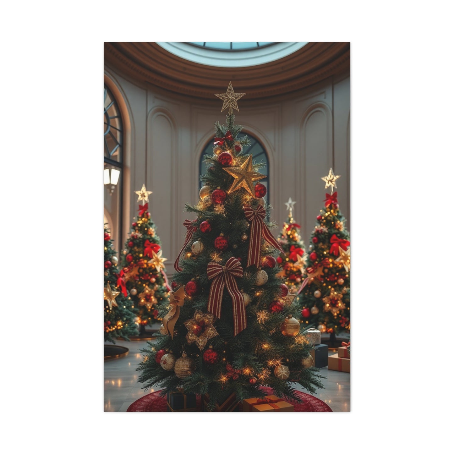Supreme Christmas Trees & Wreath Art Beautiful Collection Wall Art & Canvas Print