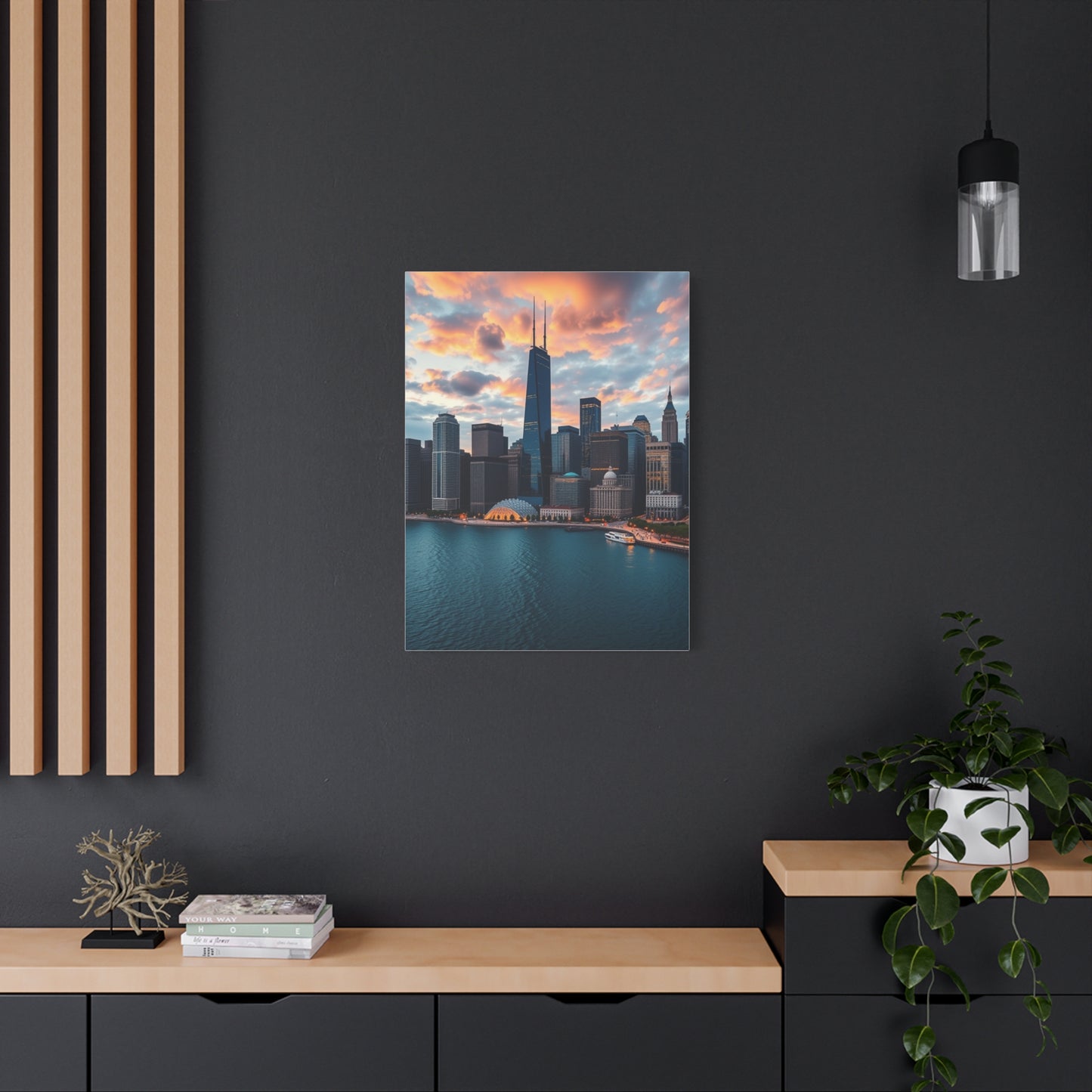 Chicago Skylines Art Canvas Art 7 Wall Art & Canvas Print