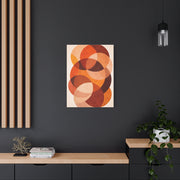 Overlapping Orange Circle Composition Wall Art & Canvas Print