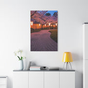 Japanese Lantern Garden With Cherry Blossoms Wall Art & Canvas Prints