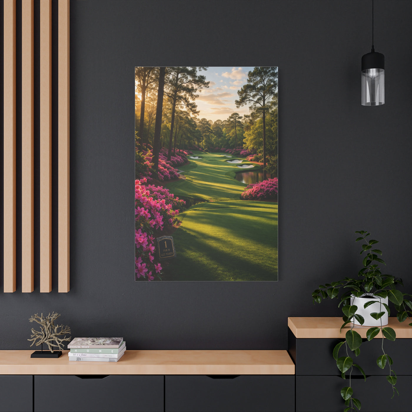 Championship Spring Azalea Golf Course Wall Art & Canvas Print