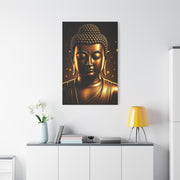 Golden Serenity Buddha Portrait Wall Art & Canvas Prints