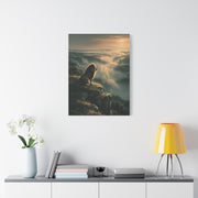 Lion on Cliff at Sunrise Sovereign View Wall Art & Canvas Print