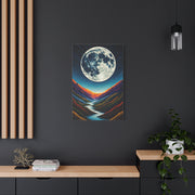 Midnight Moonlit Peaks Wall Art & Canvas Print